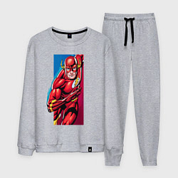 Костюм хлопковый мужской Flash, Justice League, цвет: меланж