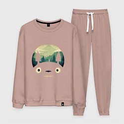 Костюм хлопковый мужской Тоторо, цвет: пыльно-розовый