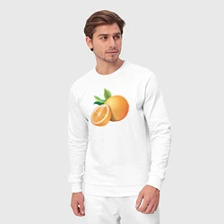 Костюм хлопковый мужской Апельсины, цвет: белый — фото 2