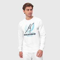 Костюм хлопковый мужской SKATING competition, цвет: белый — фото 2