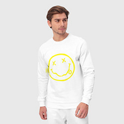Костюм хлопковый мужской NIRVANA на спине, цвет: белый — фото 2