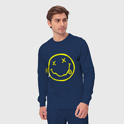Костюм хлопковый мужской NIRVANA на спине, цвет: тёмно-синий — фото 2