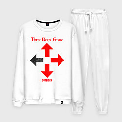 Костюм хлопковый мужской Three Days Grace, цвет: белый