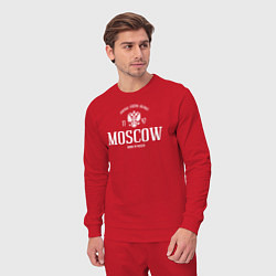 Костюм хлопковый мужской Москва Born in Russia, цвет: красный — фото 2