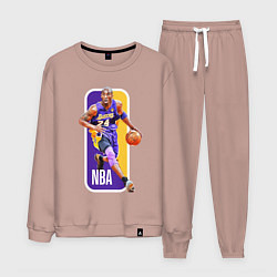 Костюм хлопковый мужской NBA Kobe Bryant, цвет: пыльно-розовый