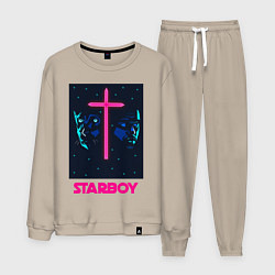 Костюм хлопковый мужской STARBOY, цвет: миндальный