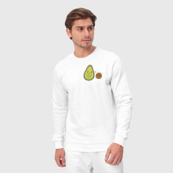 Костюм хлопковый мужской Авокадо, цвет: белый — фото 2