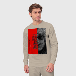 Костюм хлопковый мужской Егор Летов, цвет: миндальный — фото 2