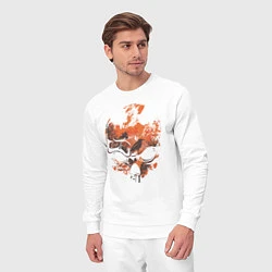 Костюм хлопковый мужской Осенний Взгляд, цвет: белый — фото 2