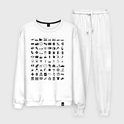 Костюм хлопковый мужской Путешественник вне рамок81, цвет: белый