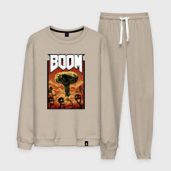 Костюм хлопковый мужской DOOM BOOM, цвет: миндальный