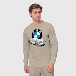 Костюм хлопковый мужской BMW, цвет: миндальный — фото 2