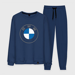 Костюм хлопковый мужской BMW LOGO 2020, цвет: тёмно-синий