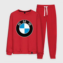 Костюм хлопковый мужской BMW, цвет: красный