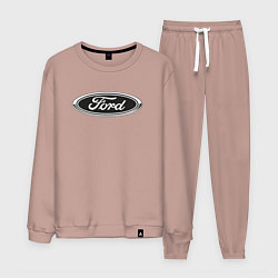 Костюм хлопковый мужской Ford, цвет: пыльно-розовый