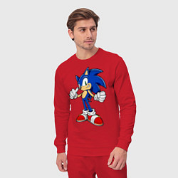 Костюм хлопковый мужской Sonic, цвет: красный — фото 2