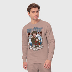 Костюм хлопковый мужской Санкт-Петербург, цвет: пыльно-розовый — фото 2