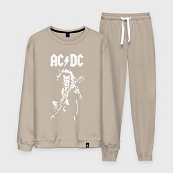 Костюм хлопковый мужской ACDC, цвет: миндальный