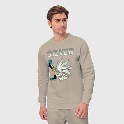 Костюм хлопковый мужской SONIC Silver, цвет: миндальный — фото 2