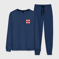 Костюм хлопковый мужской UMBRELLA CORP НА СПИНЕ, цвет: тёмно-синий