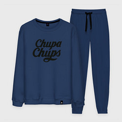 Костюм хлопковый мужской Chupa-Chups Logo, цвет: тёмно-синий