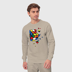 Костюм хлопковый мужской Кубик Рубика, цвет: миндальный — фото 2