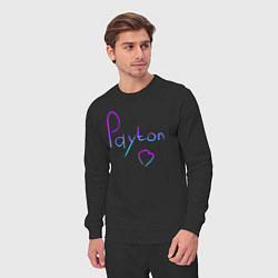 Костюм хлопковый мужской PAYTON LOVE, цвет: черный — фото 2