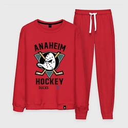 Костюм хлопковый мужской ANAHEIM DUCKS, цвет: красный