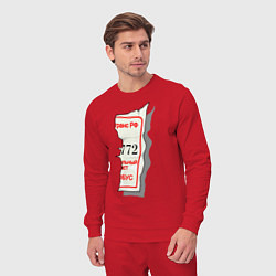 Костюм хлопковый мужской Ее билетик, цвет: красный — фото 2