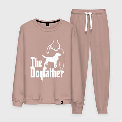 Костюм хлопковый мужской The Dogfather - пародия, цвет: пыльно-розовый