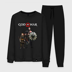 Костюм хлопковый мужской GOD OF WAR, цвет: черный