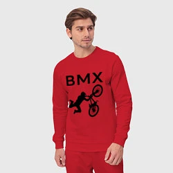Костюм хлопковый мужской Велоспорт BMX Z, цвет: красный — фото 2