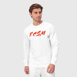 Костюм хлопковый мужской FCSM, цвет: белый — фото 2