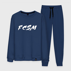 Костюм хлопковый мужской FCSM, цвет: тёмно-синий