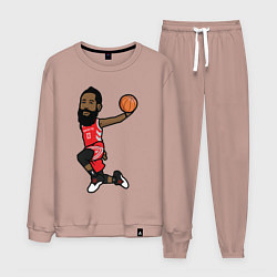 Костюм хлопковый мужской James Harden, цвет: пыльно-розовый