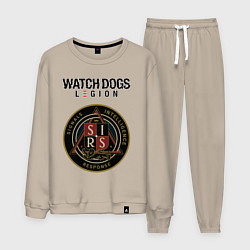 Костюм хлопковый мужской S I R S Watch Dogs Legion, цвет: миндальный