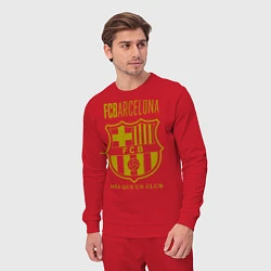 Костюм хлопковый мужской Barcelona FC, цвет: красный — фото 2