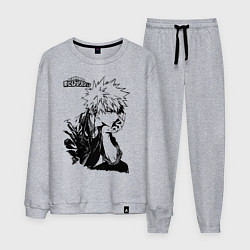 Костюм хлопковый мужской Моя геройская академия, цвет: меланж