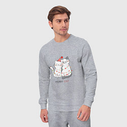 Костюм хлопковый мужской Merry Cat, цвет: меланж — фото 2