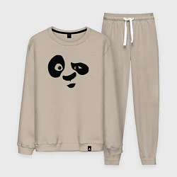 Костюм хлопковый мужской Панда, цвет: миндальный