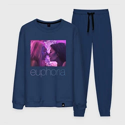 Костюм хлопковый мужской Сериал Euphoria, цвет: тёмно-синий