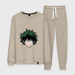 Костюм хлопковый мужской Izuku Midoriya, цвет: миндальный