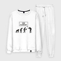 Костюм хлопковый мужской CS GO спина Z, цвет: белый