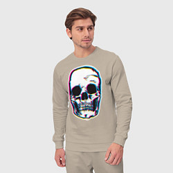 Костюм хлопковый мужской Glitch Skull, цвет: миндальный — фото 2