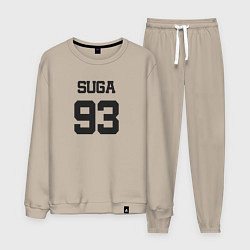 Костюм хлопковый мужской BTS - Suga 93, цвет: миндальный