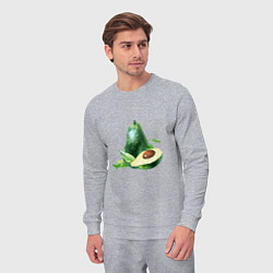 Костюм хлопковый мужской Акварельное авокадо, цвет: меланж — фото 2