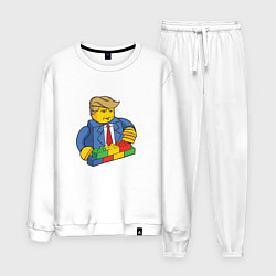 Костюм хлопковый мужской Lego Donald Trump - Президент Дональд Трамп констр, цвет: белый
