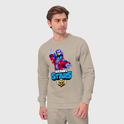 Костюм хлопковый мужской STU - Brawl Stars, цвет: миндальный — фото 2