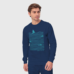 Костюм хлопковый мужской Море, цвет: тёмно-синий — фото 2