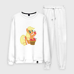 Костюм хлопковый мужской Applejack, цвет: белый